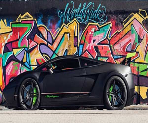 مصر اليوم - لامبورغيني تبهر عشاق الفن التشكيلي بلوحة جدارية