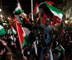 مصر اليوم - مسيرة احتفال في نابلس لحصول فلسطين على دولة مراقب