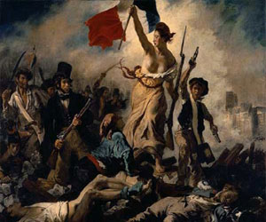   مصر اليوم - إتلاف لوحة الحرية تقود الشعوب للفنان دي لاكروه الفرنسي
