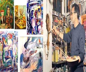 مصر اليوم - معرض لوحات القط الأسود للسجين الفنان محسن شعلان