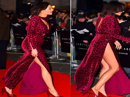   مصر اليوم - أمل فشانيو في ثوب عارٍ أظهر إحدى ثدييها