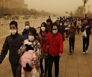 مصر اليوم - عواصف رملية تضرب شمال الصين