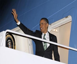   مصر اليوم - أوباما يغادر الأراضي الفلسطينية متوجهًا إلى الأردن