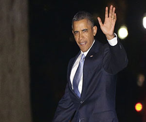   مصر اليوم - أوباما يصل إلى بيت لحم برًا بسبب عاصفة رملية