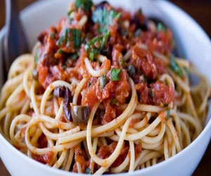   مصر اليوم - سباجيتي السلامي والزيتون