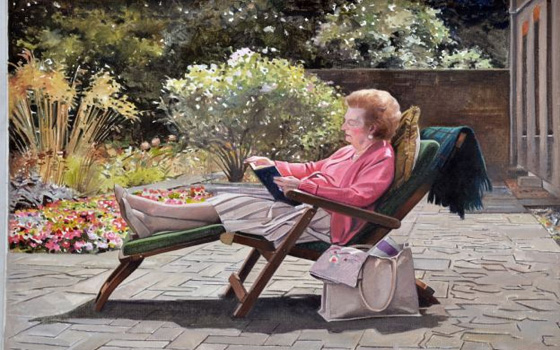 مصر اليوم - الفنان ريتشارد ستون ينتهي من لوحته السادسة التقاعد لمارغريت تاتشر