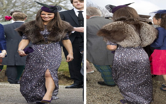   مصر اليوم - بيبا ميدلتون تتألق في ثوب حرير أنيق ومعطف فراء