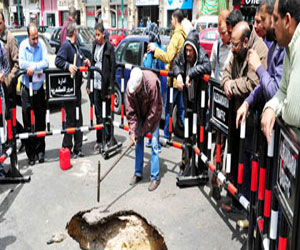   مصر اليوم - انهيار أرضي في شارع فؤاد وسط الإسكندرية