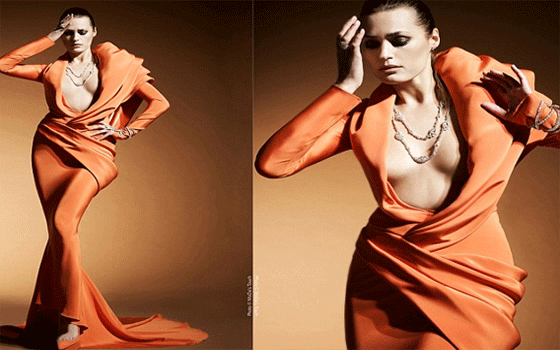   مصر اليوم - ياسمين لوبون تثبت أنها عارضة أزياء رائعة