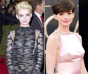   مصر اليوم - آن هاثاواي تفاجئ الجميع بشعرها الأشقر