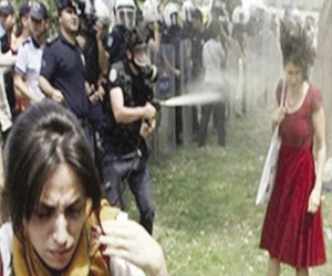   مصر اليوم - صاحبة الفستان الأحمر أشهر متظاهرة في تركيا