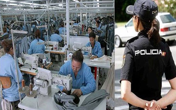 مصر اليوم - فقيرات يخطن أزياء الشرطة الأسبانية و بذلات الأندية الشهيرة