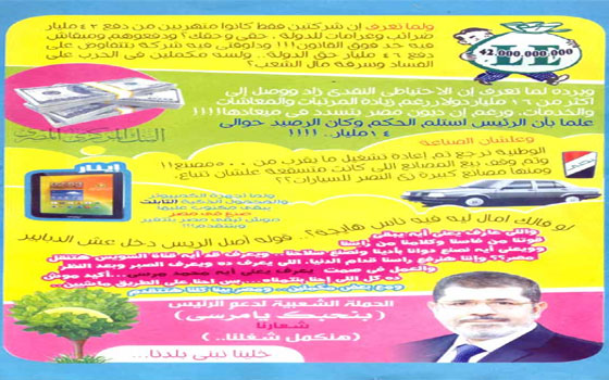   مصر اليوم - مؤيدوا مرسي يبدأون حملة شعبية تعرض إنجازات عامه الأول في شوارع القاهرة