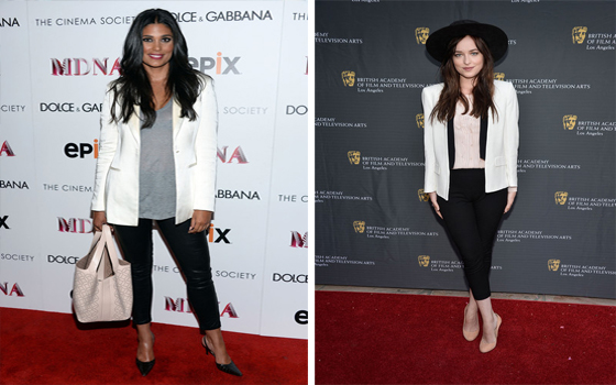   مصر اليوم - السترة البيضاء توحّد الفنانات هذا الصيف ويختلفن في كيفية ارتدائها