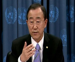   مصر اليوم - بان كي مون يحث المصريين على الإلتزام بالمبادىء العالمية للحوار السلمي ونبذ العنف