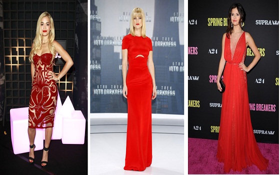   مصر اليوم - اللون الأحمر يعود بقوة في الفستان والشفاه طاغيًا على مناسبات هذا العام