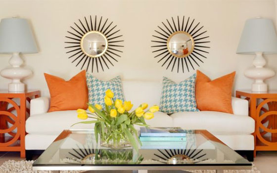   مصر اليوم - مزيج الأزرق والبرتقالي بغية ديكور نابض بالحياة