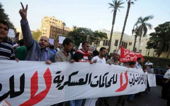   مصر اليوم - لا للمحاكمات العسكرية تؤكد استمرار حبس 1101 مدني بأحكام عسكرية