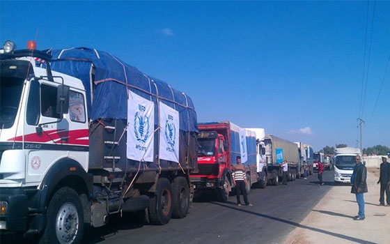 مصر اليوم - دمشق ترسل 100 شاحنة إلى حلب والأمم المتحدة ترسل 15 شاحنة مساعدات