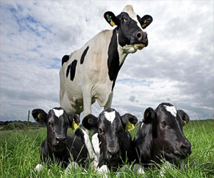 مصر اليوم - بقرة تفاجئ المزارعين بولادة 3 توائم