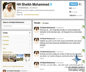 مصر اليوم - صفحة محمد بن راشد على تويتر تستقطب مليوني متابع