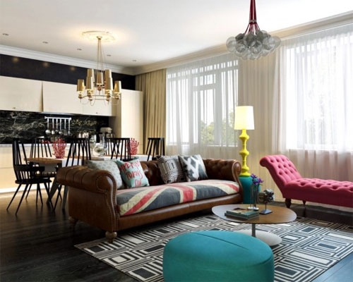 مصر اليوم - شقة غنية بالألوان مع مزيج من الأنماط غير التقليدية