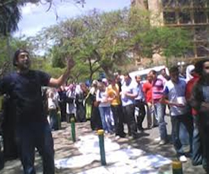   مصر اليوم - وعي تشارك في حملة  تمرد لمحاكمة القتلة داخل المنصورة