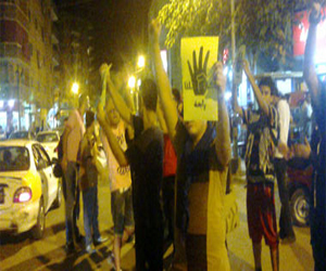 مصر اليوم - سلسلة بشرية لأنصار الاخوان في سوهاج