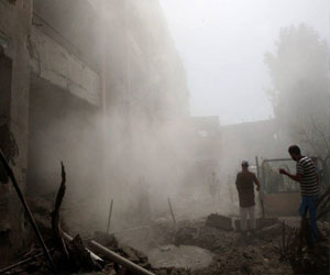   مصر اليوم - الحكومة السورية تستهدف حي جوبر بـ غاز الخردل