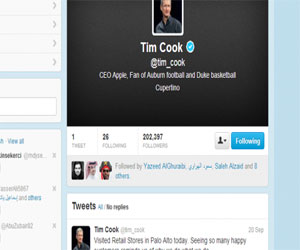   مصر اليوم - تيم كوك ينضم إلى تويتر خلفًا لـ  ستيف جوبز
