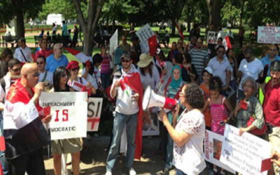   مصر اليوم - أعداد من الجالية المصرية في نيويورك تُنظّم تظاهرات مؤيدة للحكومة الموقَّتة