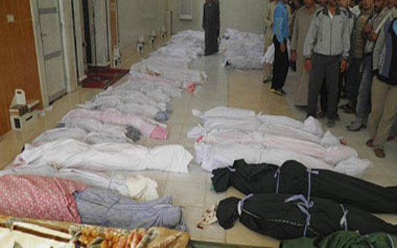   مصر اليوم - أكثر من 130 قتيلاً حصيلة السبت بينهم نحو 100 من القوات النظامية والكتائب المقاتلة