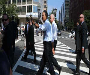   مصر اليوم - في اليوم الرابع للإغلاق الحكومي أوباما يشتري الغداء على قدميه