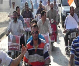   مصر اليوم - مسيرة بالدرجات البخارية لمؤيدي مرسي في قنا