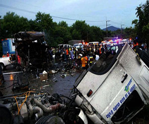   مصر اليوم - مقتل 23 شخصًا فى حادث سير في شمال تايلاند