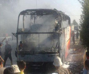   مصر اليوم - السيطرة على حريق في أتوبيس سياحي في سوهاج