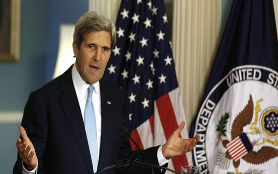   مصر اليوم - كيري يتَّهم الأسد بأنَّه يخوض حرب تجويع ضدَّ شعبه بمنع تسليم المعونات