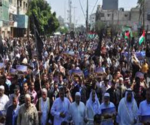   مصر اليوم - آلاف الفلسطينيين يشاركون في مسيرة زحف الجهاد في غزة