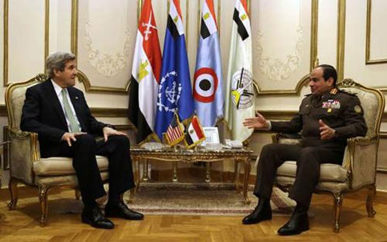   مصر اليوم - جون كيري يلتقي منصور والسيسي وفهمي لبحث العلاقات الثُّنائية بين البلدين الأحد