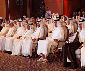   مصر اليوم - الأميرتميم بن حمد يشهد حفل غرفة تجارة وصناعة قطر