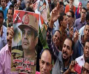   مصر اليوم - حركة واثقين فيكمنظمت وقفة أمام الجامع الأزهر لدعم الجيش والشرطة