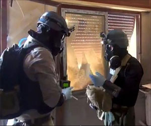   مصر اليوم - احتجاجات أمام سفارة أميركا في تيرانا لاحتمال تفكيك كيماوي سورية في ألبانيا