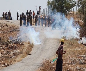 مصر اليوم - إصابة العشرات بالإختناق في مسيرة النبي صالح