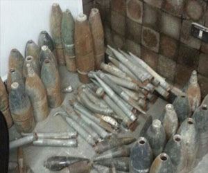   مصر اليوم - ضبط طلقات مُضادَّة للطائرات ومخزن للسلاح في أسوان