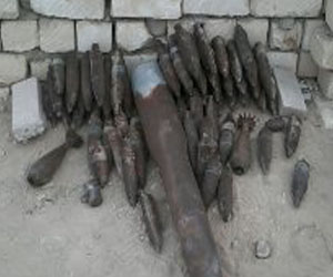   مصر اليوم - ضبط 68  دانة وصاروخ مضاد للطائرات في السويس