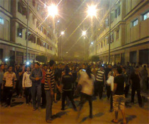 مصر اليوم - طلاب الإخوان يتظاهرون في المدينة الجامعية في المنصورة