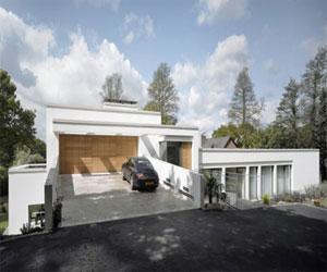   مصر اليوم - منزل في مانشستر يدمج بين مبنيين مستطيلين بمستويات مختلفة