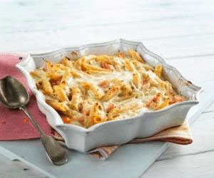   مصر اليوم - غرتان معكرونة البنة و السلمون