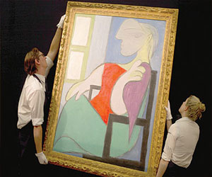   مصر اليوم - حفيد بيكاسو يعرض لوحة له للبيع في اليناصيب