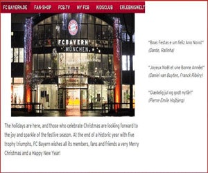   مصر اليوم - بايرن يهنئ مشجعيه بأعياد الميلاد بكل لغات الفريق